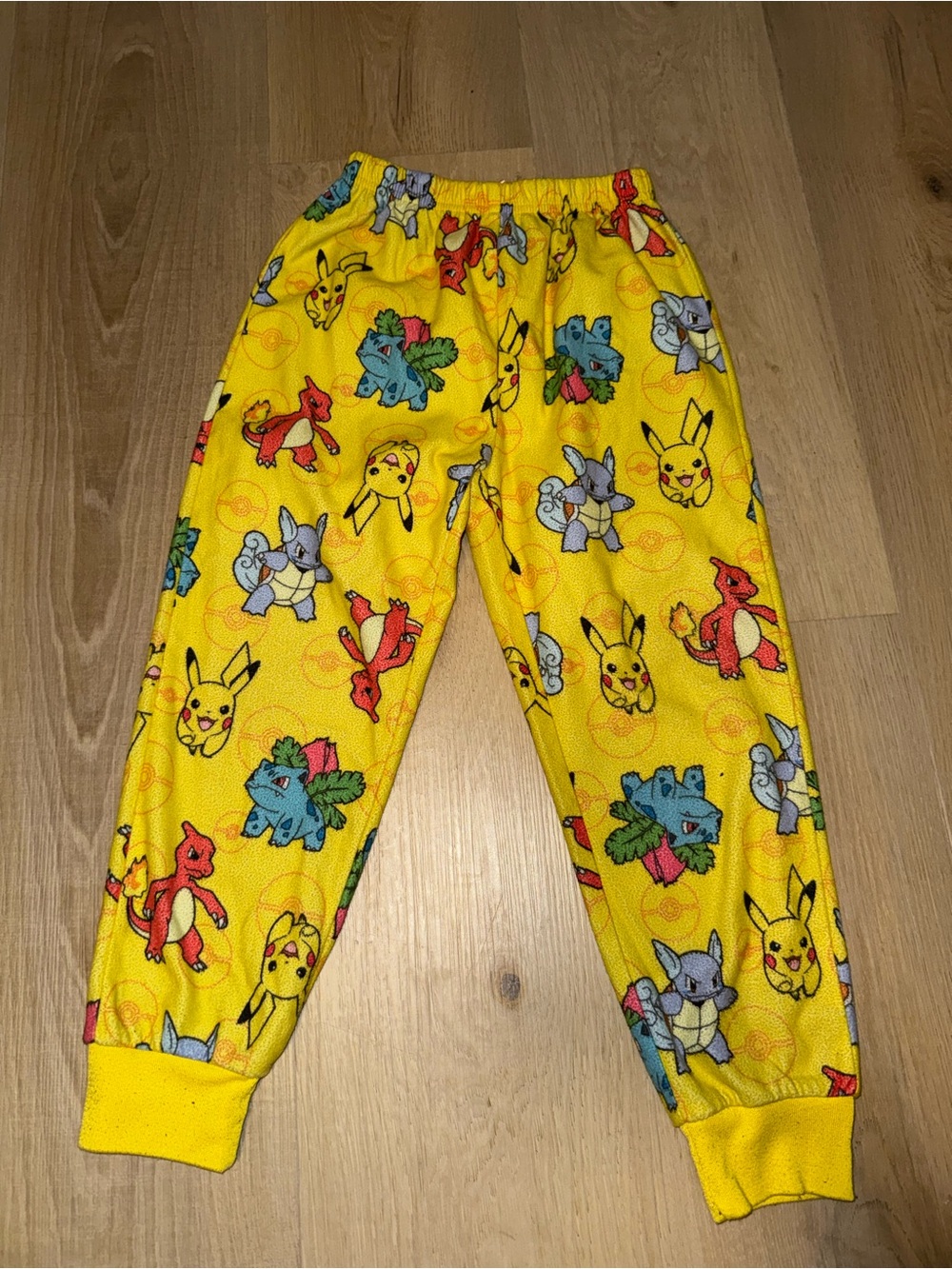 Yellow Pokémon-Print Kids Pajama Pants - Pikachu & Friends